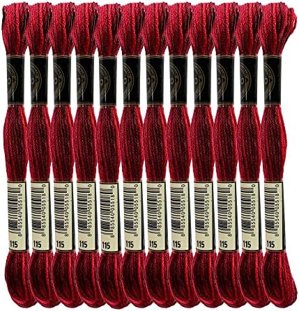 Magical Color Varieated Cross Stitch Thread varijacije boja pakovanje konca za vezenje, 8,7 metara, Tamnocrveno,