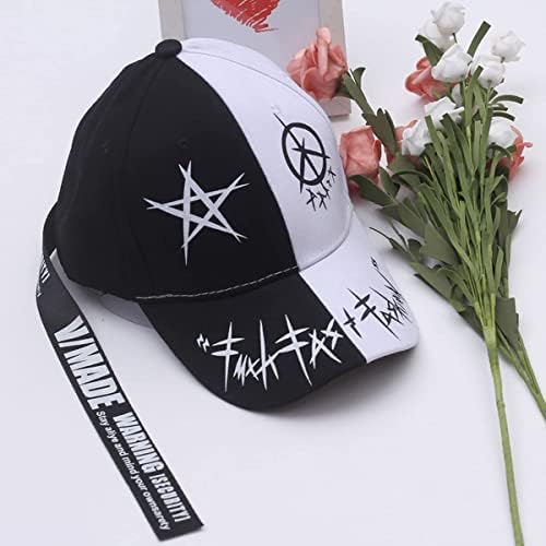 SLVOEFI Unisex grafiti bejzbol kapa, tata šeširi, hiphop crno bijela šešir moda za muškarce žene