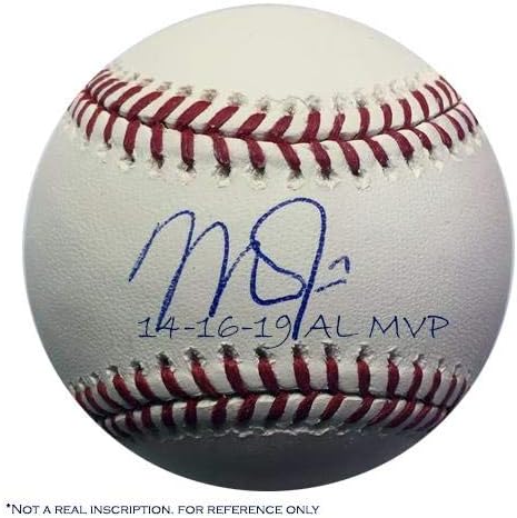 Mike pastrmka autografirana bejzbol sa natpisom 14-16-19 Al MVP - autogramirani bejzbol