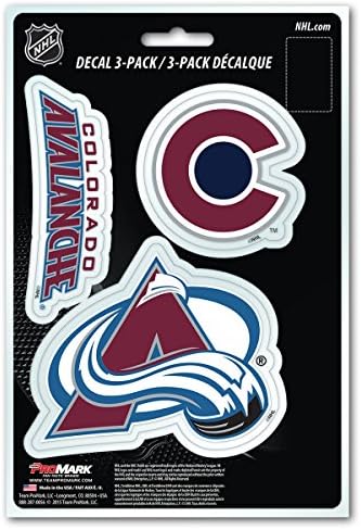 Fanmats NHL Colorado Avalanche Team naljepnica, 3 pakovanja, bordo, jedna veličina