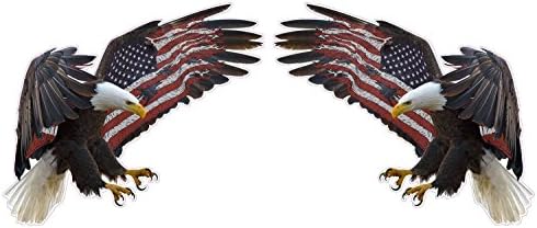 Američki orao američki zastave veliki par naljepnica 12 svaki