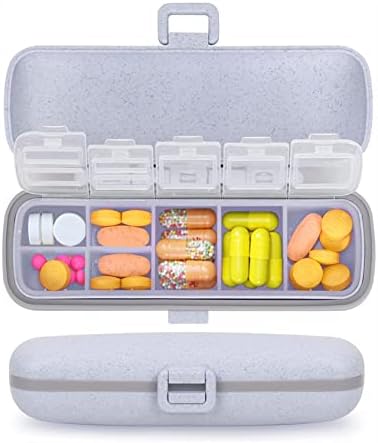 SHFESH sedmični Organizator pilula, 7-dnevna kutija za pilule prijenosni Organizator putnih lijekova za