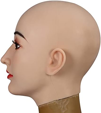 YRZGSAWJ realistična ženska maska ručno izrađena silikonska maska za lice za Krosere