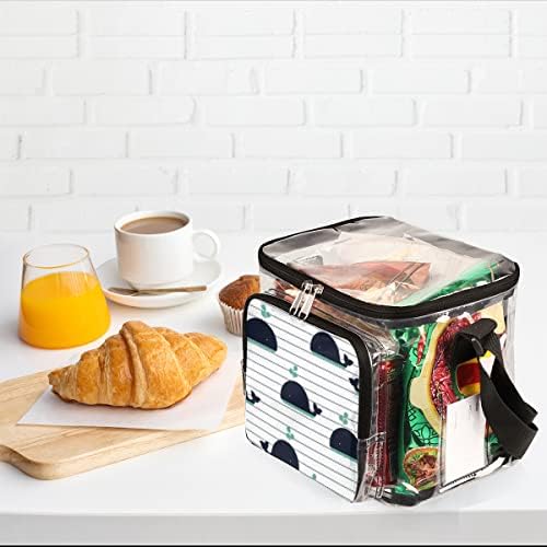 bisibuy slatka Kit Clear torba za ručak stadion odobrena PVC plastična kutija za ručak s podesivim remenom