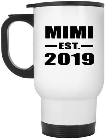Dizajn MIMI Est. 2019, bijela putna krila 14oz izolirana od nehrđajućeg čelika, pokloni za rođendan godišnjica