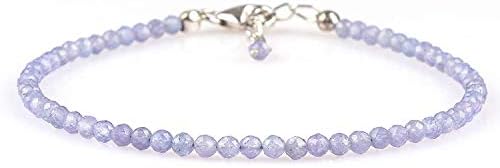 Sertifikovani tanzanite, prirodni dragulj pune perle narukvice za žene, rodni kamen, kristali za iscjeljuju