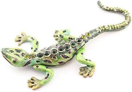 Green gušter nakit nakita ukrasni kolekcionarski emajl sladak