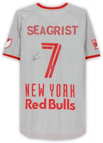 Patrick Seagrist New York Red Bulls autogramirani meč koji se koristio 5 sivi dres iz sezone 2020 MLS -