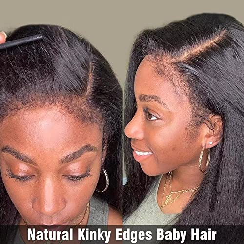 KeLang Kinky ravna perika za ljudsku kosu Kinky Curly rubs linija kose 13x4 čipkaste prednje perike s kovrčavom