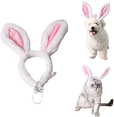 Amosfun psi mačja štene za kosu za kosu uskrsne glave uskršnje ukrašavanje zečje glave kostim kostim za