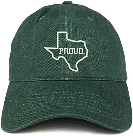 Trendy Prodavnica Odjeće Ponosni Texas State Outline Vezeni Meki Pamučni Tata Šešir