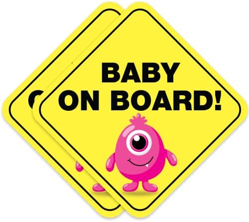 Stickios baby on board naljepnica za automobile-štapići bilo gdje uključujući prozore-slatka uklonjiva beba