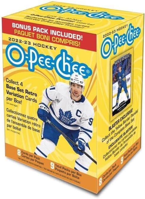 2022-23 NHL O-pee-chee OPC HOCKEY Tvornički zapečaćeni Blaster Blaster Box 72 kartice 9 pakovanja od 8 karata