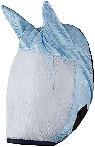 Horze Mesh izdržljiva produžena zaštita maska od insekata i muva sa ušima-svijetlo plava-poni