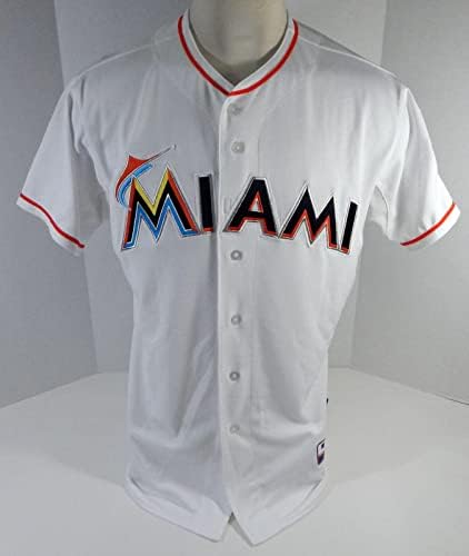 Miami Marlins Edgar Olmos 67 Game Polovni trening White Jersey Ext Ext 46 01 - Igra Polovni MLB dresovi