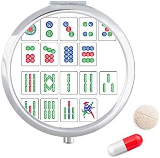 Kineska Kultura Mahjong Chess Game Pill Case Džepna Kutija Za Skladištenje Lijekova Dozator Kontejnera