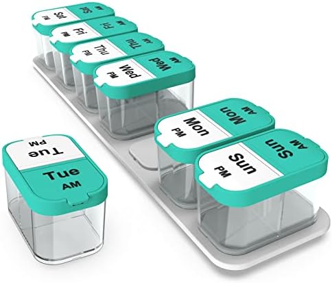 Odaro izuzetno veliki sedmični Organizator pilula 2 puta dnevno, kutija za pilule 7 dan ujutro za održavanje