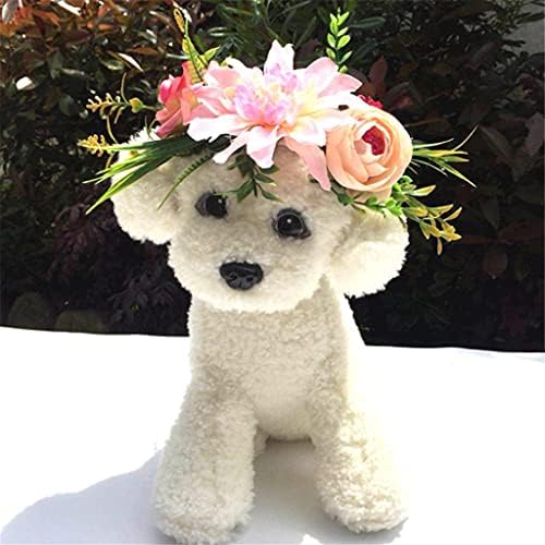 GFDFD Flower Headwear cvijet ostavlja svježe prirodne bočne mačke za pse za glavu glave za kućne ljubimce