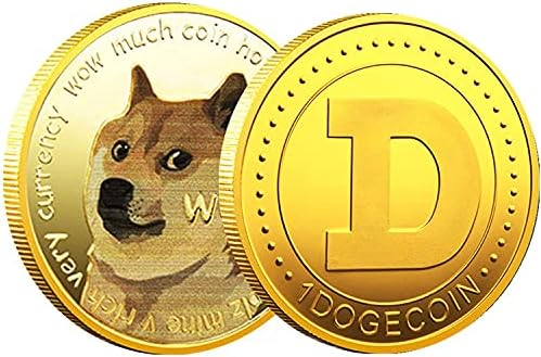 1 kom Gold Dogecoin Komemorativni novčići pozlaćeni novi kolekcionarni token dogecoina sa zaštitnim futrolom
