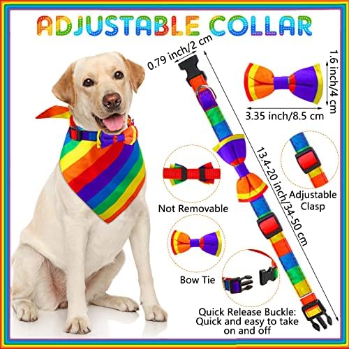 3 kom dugi pasa Bandanas Rainbow zastava ogrlica za pse sa lukom Prides psa povodac gay pride duginski kućni