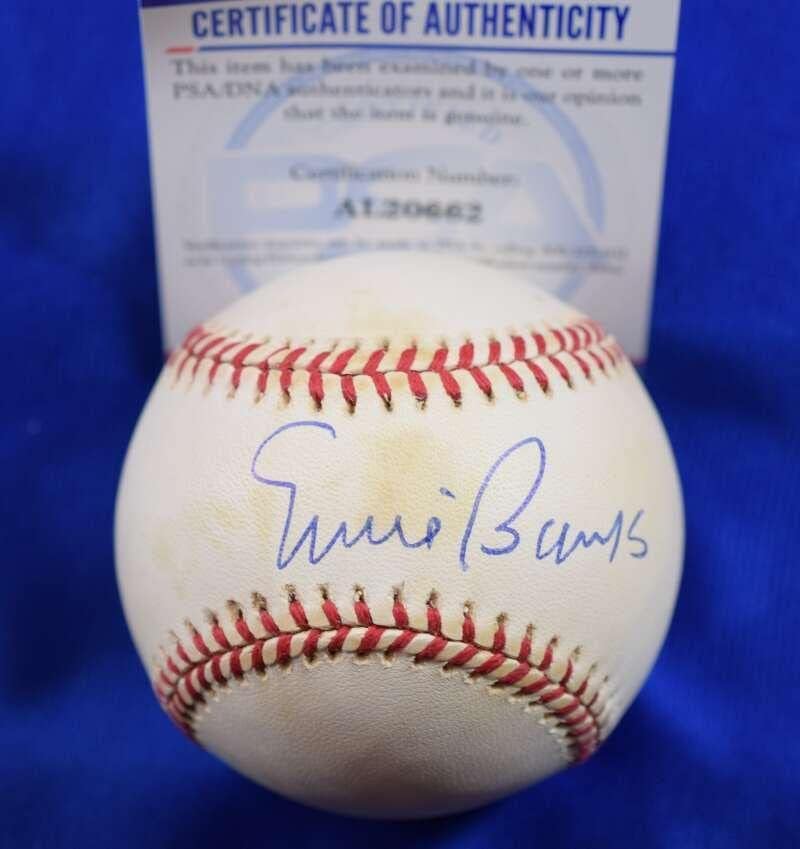 Ernie banke PSA DNK Coa Autograph Nacionalna liga onl potpisana bejzbol 4 - autogramirani bejzbol