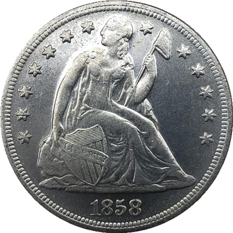 1858. američki novčići od mesinganog učvršćenih kovanica starinski zanati inozemne kovanice