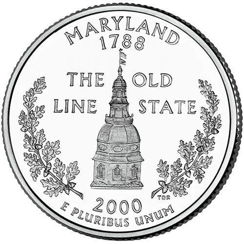 2000 P & D B & D BU Maryland State Quarter Choechicloulirani američki set kovanice
