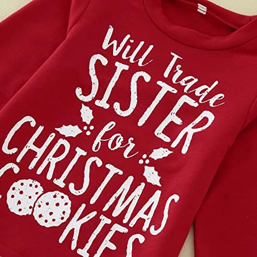 Toddler Boys Girginje Božićno slovo s dugim rukavima Ispisuje pulover Dječji dukseri na vrhu odjeće Djevojke