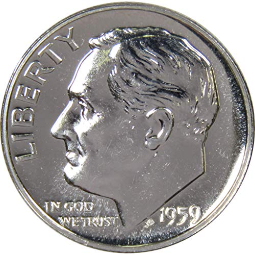 1959. Roosevelt Dimeov izbora za izbor 90% srebrni 10C Kolekcionar američkog novčića