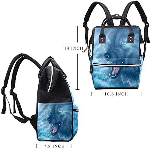 Guerotkr Travel Backpack, Pelene, ruksačka torba Pelena, Galaxy Universe Wolf Blue uzorak