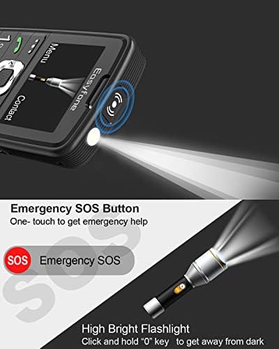 EasyFone Prime-A6 4G veliki gumb ima mobitelu | Jednostavna za upotrebu | Jasan zvuk | Velika baterija Dugo vremenstva | Otključan | Sim-Besplatan mobilni telefon sa SOS gumbom i priključkom za punjenje