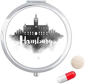 Hamburg Njemačka Landmark Ink City Paintng Kutija Za Pilule Džepna Kutija Za Skladištenje Lijekova