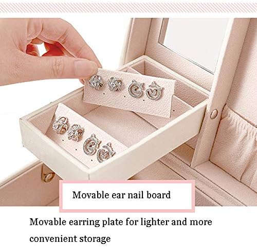 MJCSNH Nova kožna kutija za nakit, višeslojni za skladišni okvir za odlaganje nakita velikog kapaciteta