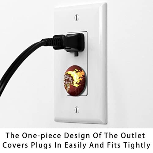 Flaming Skull Outlet Covers dekorativni Baby Proofing Plug Covers 24 Pack, Baby Safety Plug Covers child