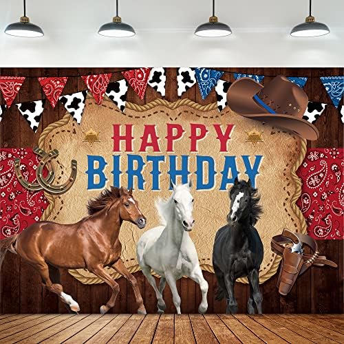 Omifly Horse 7wx5h pozadina za fotografiju Divlji Zapad kauboj kaubojka Zapadna tema Sretan rođendan rustikalni