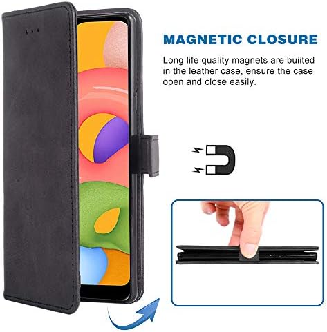 Futrola za telefon za Samsung Galaxy A01 Folio Flip Novčanik, PU kožni držač kreditne kartice utori za teške