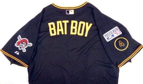 2014 Pittsburgh Pirates BAT Boy Igra izdana Black Jersey 4 & Post Sezona P 493 - Igra Polovni MLB dresovi