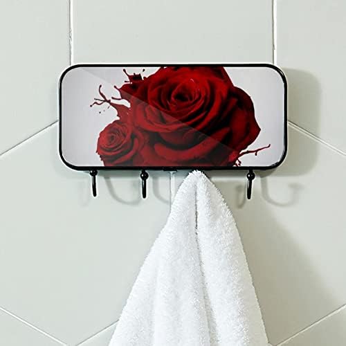 Držač ručnika Zidni nosač ručnika kupatilo dekor ogrtač ogrtač odjeća šarmantna crvena ruža ručnik ručnik