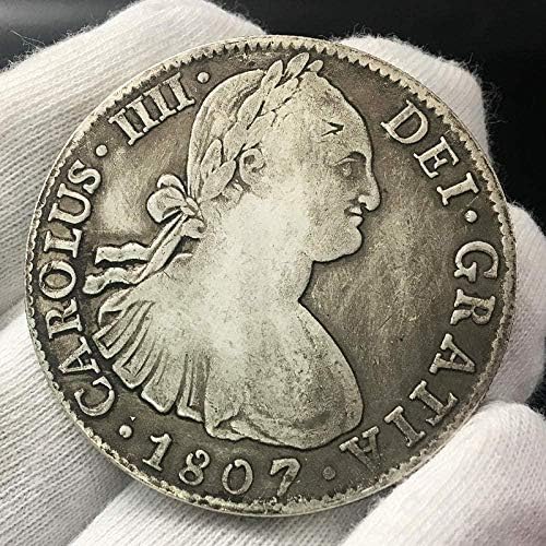 Južna Amerika Meksički dvostrani silverski dolar Srebrni novčić 1807 Španjolska Carlos IV 8R srebrni okrugli