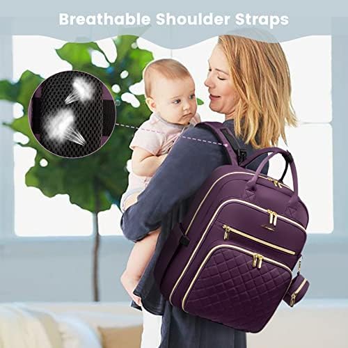 Lovevook ruksak za rušenje rublja, prekrivana bačja za bebe sa mijenjanjem jastučića i držača pacifiera,