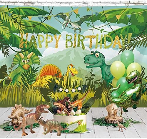 LIVUCEE mali dinosaurus Sretan rođendan pozadina za dječake djecu djecu Safari džungla rođendanske potrepštine