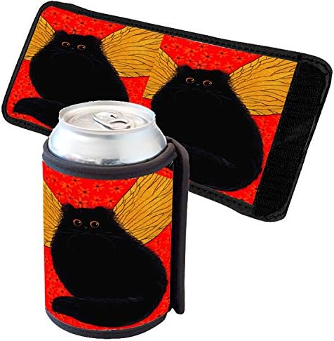 Sunčevi slučajevi Crna perzijska kitty Fairy sa crnim očiju Susans Cat Art od Denise Svaki uvređeni napitak