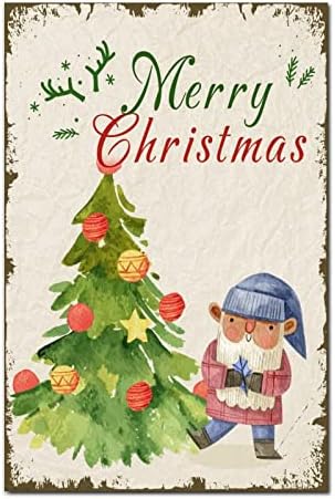 Božićna zidna umjetnost smiješna santa claus Wood potpisao novost Tined Reader Decor Merry Božićni bor drveni