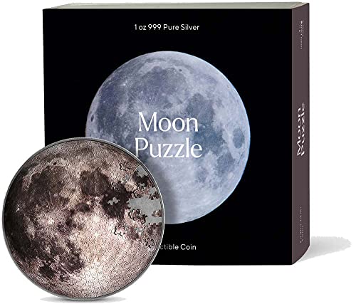 2023 de puzle chad Powercoin Moon Puzzle 1 oz Silver Coin 5000 Francs Chad 2023 Antikni završetak
