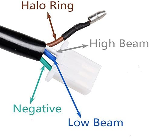 TASWK 6 1/2 LED motocikl Retro Crni prozirni objektivi Halo prsten za Bobber Cafe Racer Cruiser Vintage
