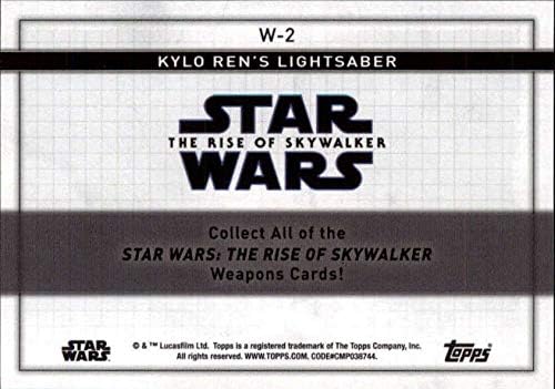 2020 TOPPS Star Wars Raspon Skywalker Series 2 Oružje W-2 Kylo Ren's LightsABer kartica za trgovanje