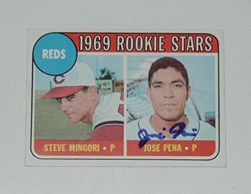 Jose Pena potpisala je karticu za predjev za predjel iz 1969. godine # 339 Los Angeles Dodgers Cincinnati Crveni - bejzbol ploče sa autogramiranim karticama