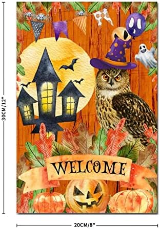 Halloween sow Witch hat Welcome Wood potpisao novost Tined Reader Decor bundeve stare dvorac Moon bats Drveni