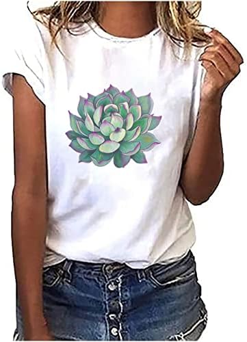 Ugodna modalna majica za žene zapadno etničko stil Antelope Grafički vintage vrhovi šareni cvjetni print
