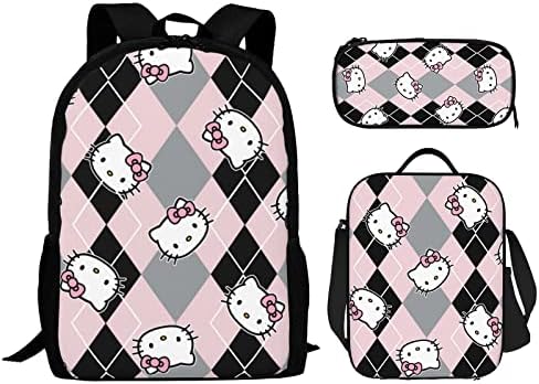 Crtani Cute CAT uzorak Dječji ruksaci set za djevojački školski ruksak s ručka kutija za olovku